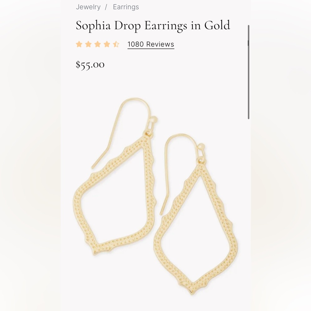 Kendra Scott Sophia Drop Earrings in Gold